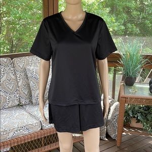 Black Athletic Works Top and Short Set